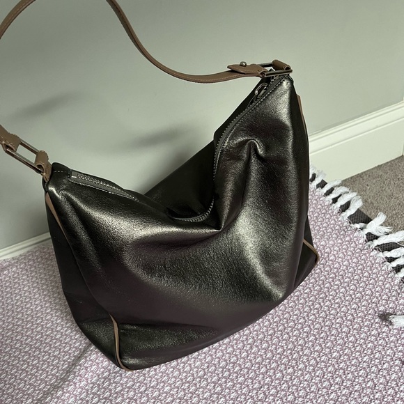 1Atelier small hobo in Anthracite Nappa - Picture 4 of 9